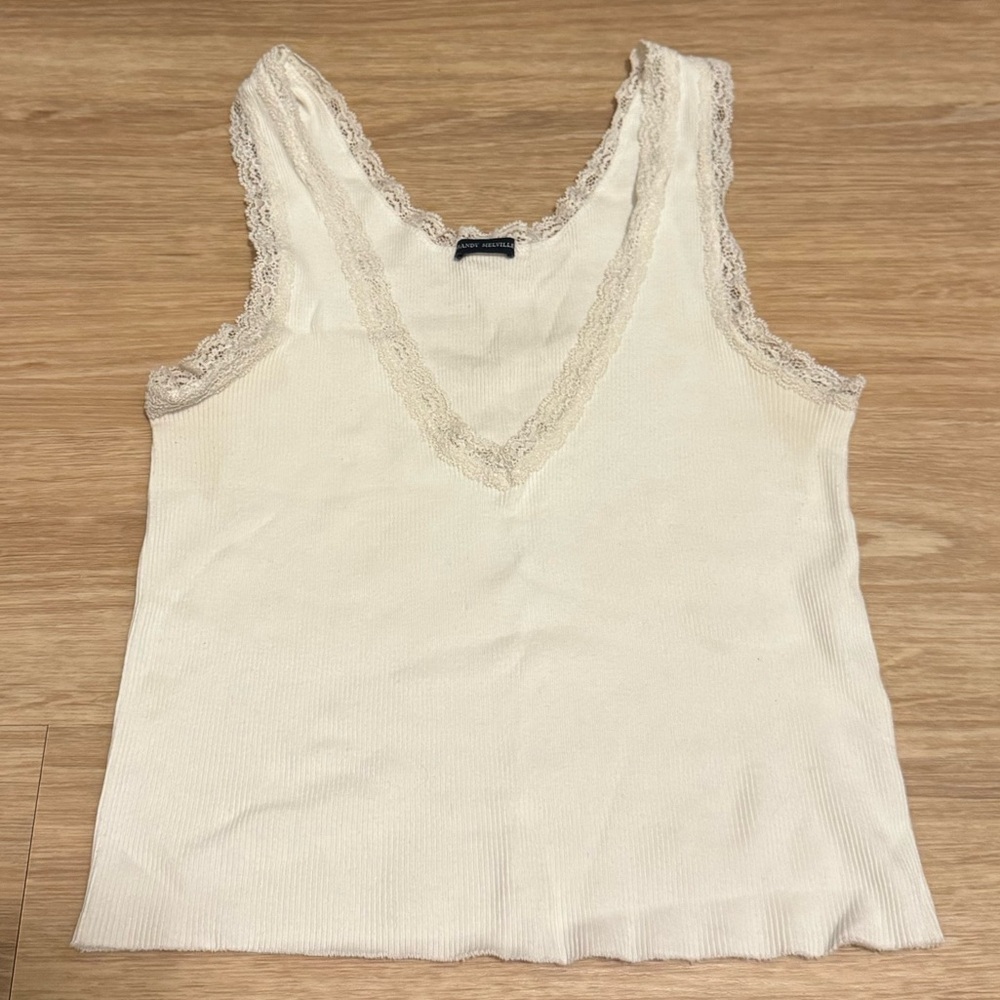 Brandy Melville Cream Lace Camisole